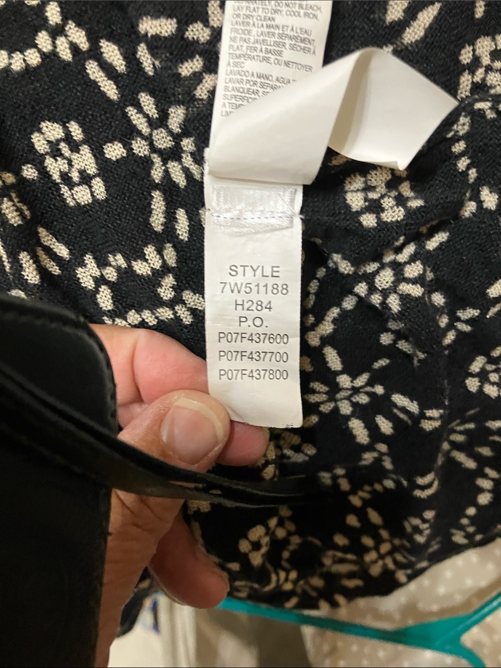 Lucky Brand Black and White Geometric Open-Front Cardigan - Picture 6 of 12